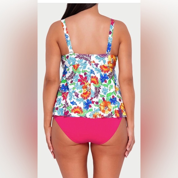 Sunsets Escapes Camilla Flora Marin Underwire Tankini Top Swimsuit size 12 new - Picture 3 of 9